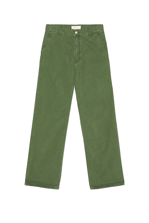 view 1 of 5 Genua Jeans in Chevron Green Herringbone