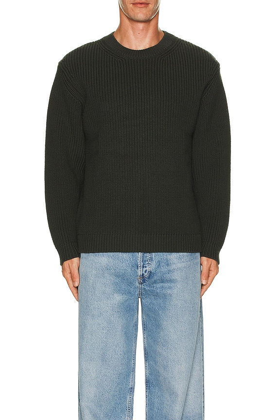 view 3 of 3 Paul Knit Sweater in Dark Green
