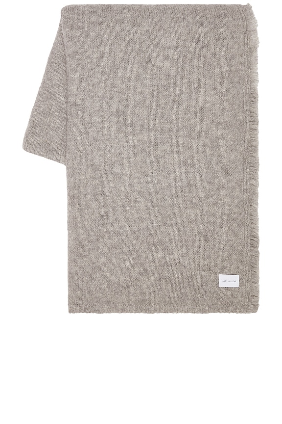 view 2 of 5 Blanket Scarf in Light Grey