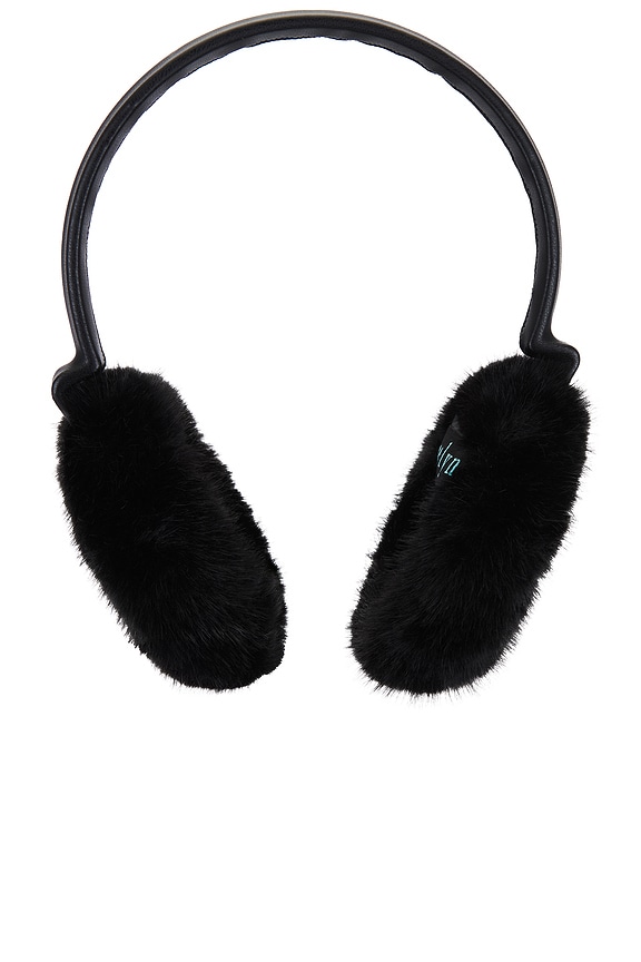 view 2 of 3 FAUX MINK & LEATHER イヤーマフ in Black