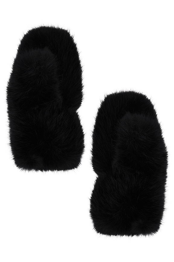 view 2 of 2 FAUX FUR ミトン in Black