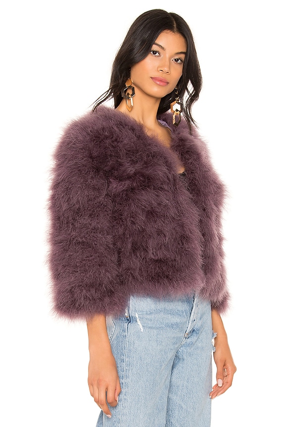 view 2 of 4 Feather Bolero Jacket in Lilac