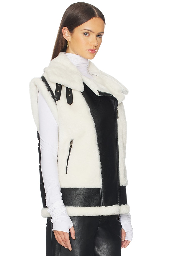 view 2 of 4 CHALECO MOTO in Black & Ivory