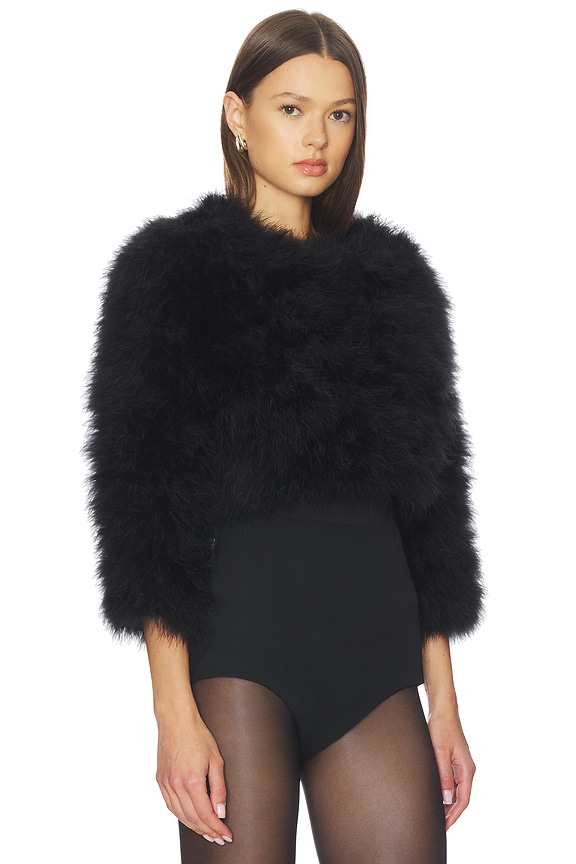 view 2 of 4 Fifi Feather Bolero in Black