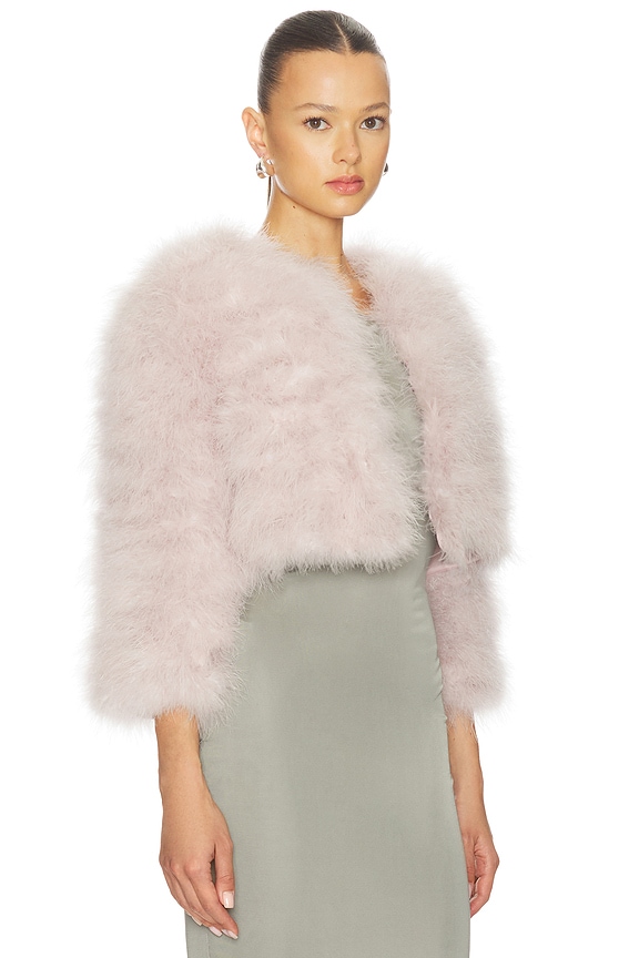 view 2 of 4 Fifi Feather Bolero in Blush