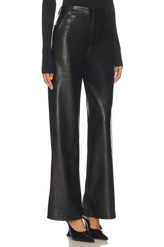 view 2 of 6 The Mia Vegan Leather Trouser in Black in Ephermal