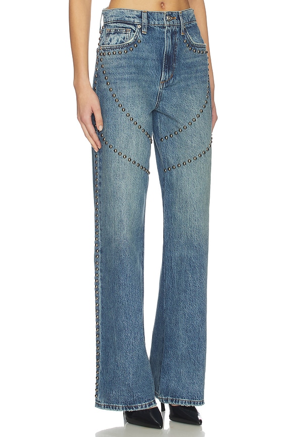 view 2 of 6 The Harlowe Studded Wide Leg Jeans in Mellow