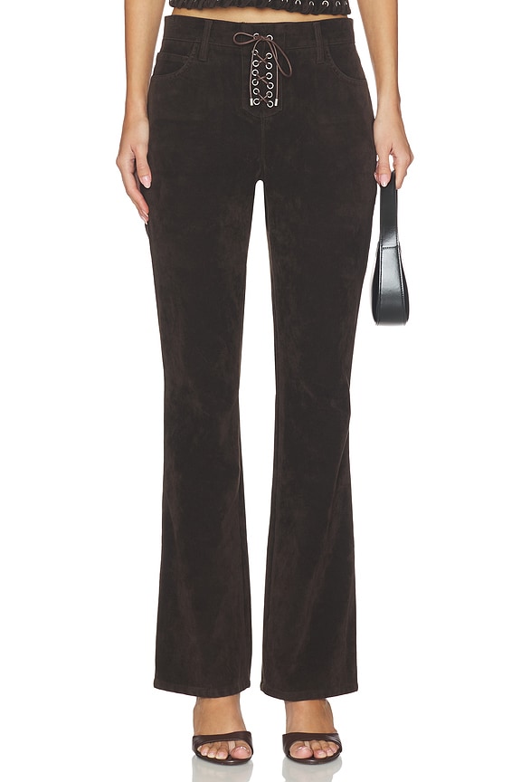 view 1 of 6 X WeWoreWhat The Ralph Suede Bootcut in Dark Chocolate