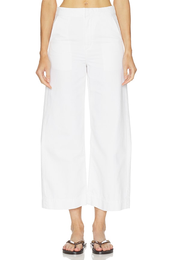 view 1 of 6 The Clean Denim Trouser Ankle Jeans in White