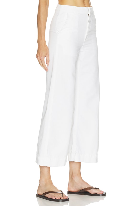 view 2 of 6 The Clean Denim Trouser Ankle Jeans in White