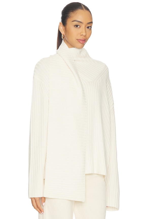 view 2 of 4 The Noa Scarf Sweater in Ecru