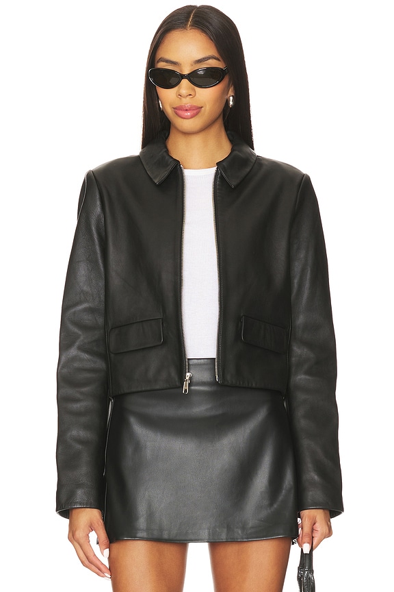 view 2 of 5 Maren Leather Jacket in Black