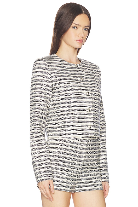view 2 of 5 BLOUSON TALIA in Midnight & Ecru Stripes