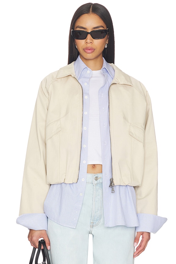 view 1 of 5 The Zip Bubble Jacket in Stone