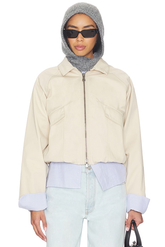 view 2 of 5 The Zip Bubble Jacket in Stone