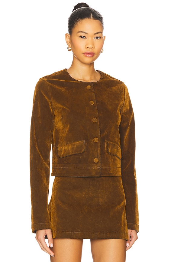 view 2 of 4 Lady Like Jacket in Bronze Brown