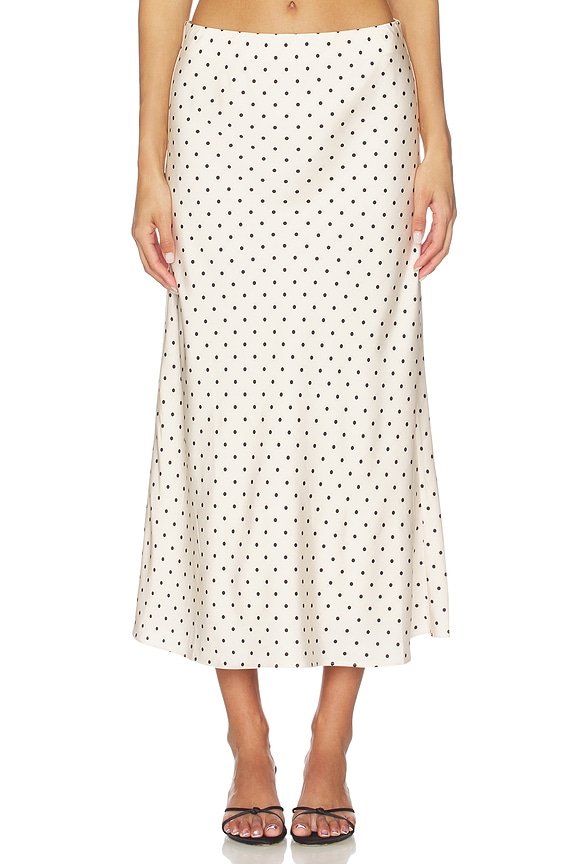 view 1 of 6 FALDA MIDI INES in Ecru Polka Dot