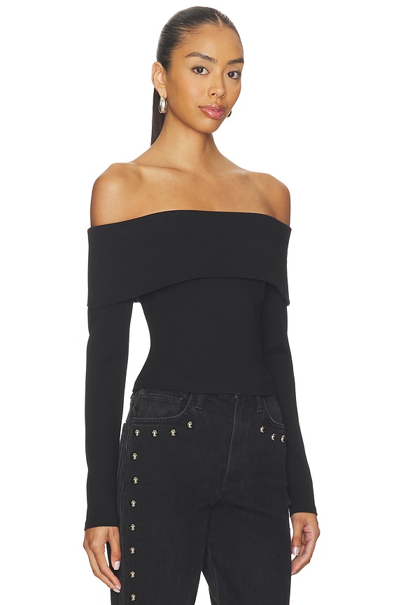 view 2 of 4 The Olive Off The Shoulder Top in Black