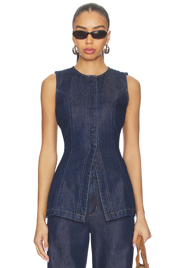 view 1 of 4 TOP BLOUSE SEAMED in Honor