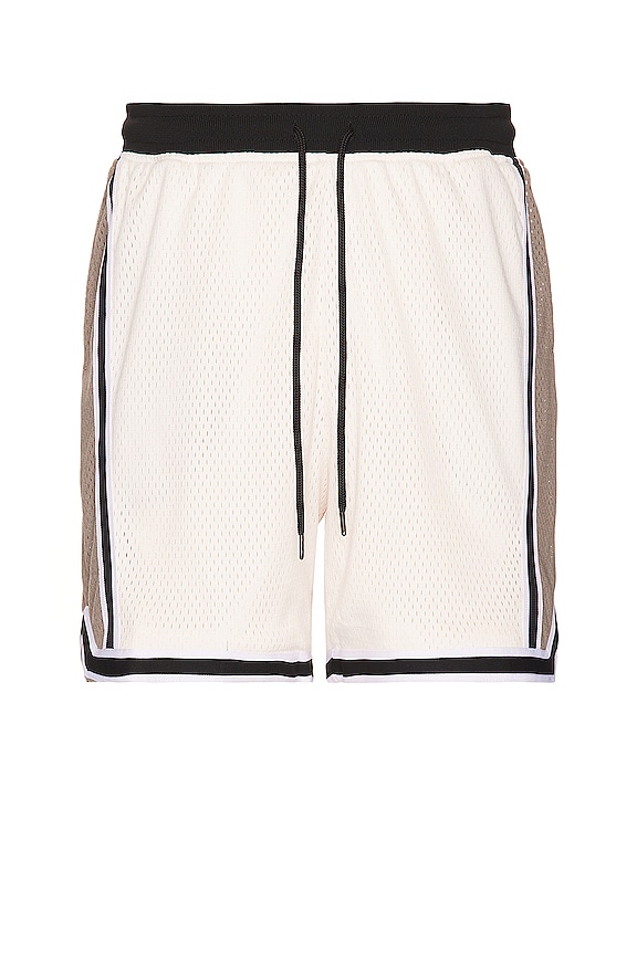 JOHN ELLIOTT Vintage Varsity Shorts in Salt X Bark | REVOLVE