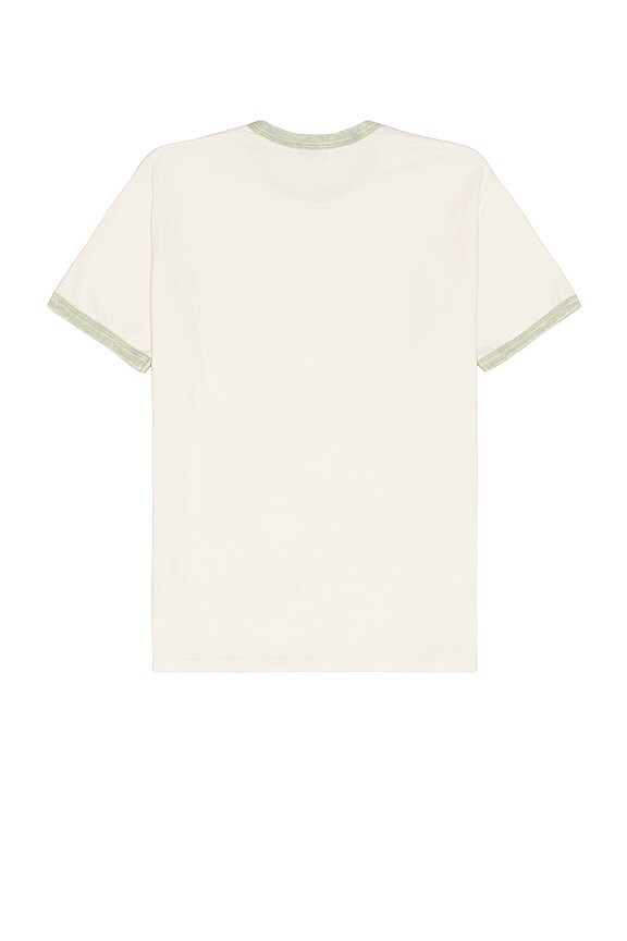 view 2 of 4 Mineral Wash Ringer Tee in Ivory & Mint