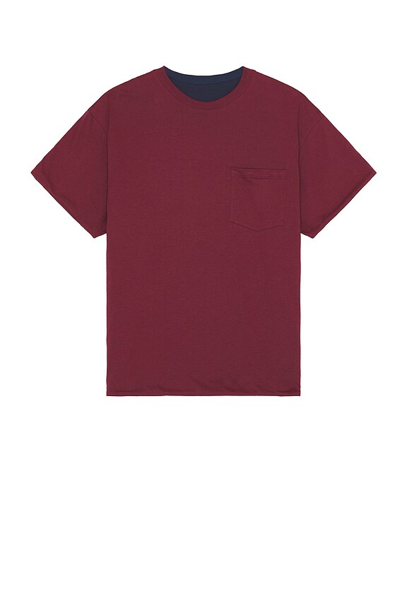view 2 of 5 CAMISETA in Navy & Oxblood