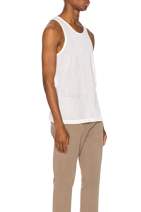 view 2 of 4 Cotton Mesh Tank in Natural