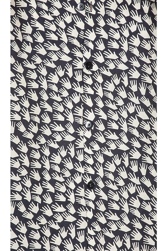 view 5 of 5 Smoking Shirt in Cadet & Ivory