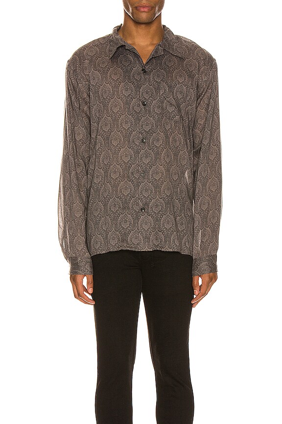 view 1 of 5 CHEMISE SEVILLE in Grey Paisley