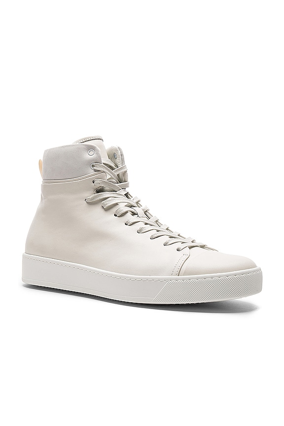 view 2 of 6 Leather High Top Sneakers in White