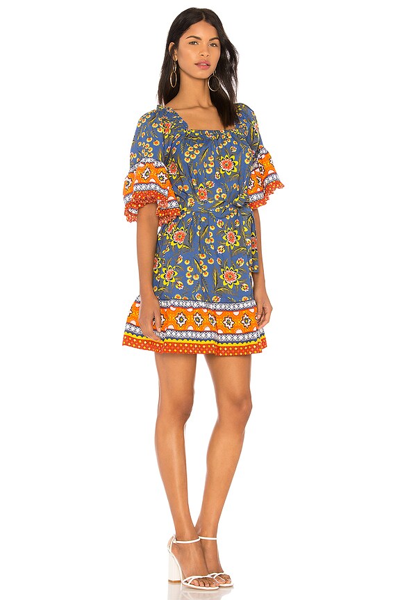 view 2 of 3 Chloris Dress in Baja Blue