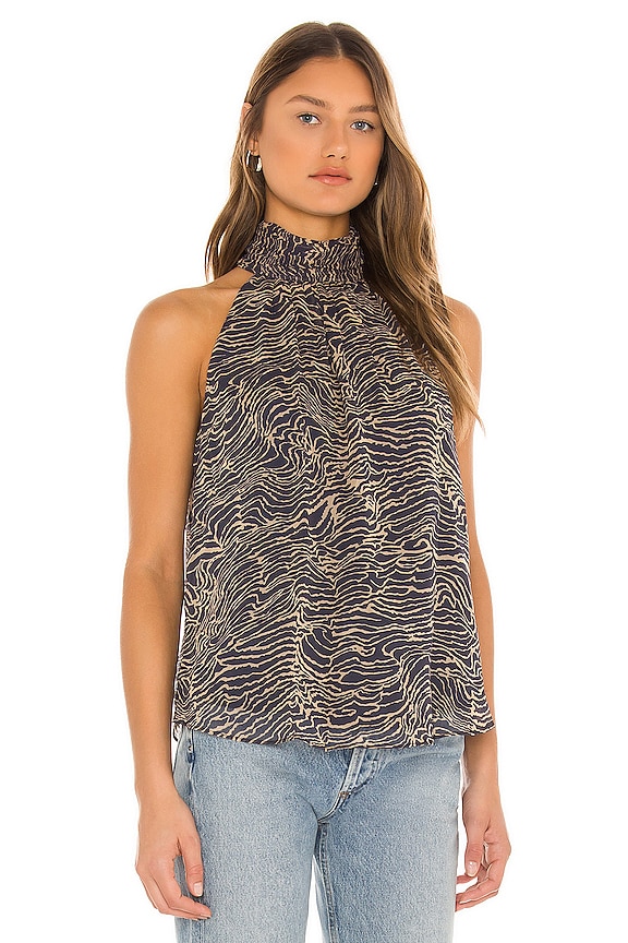 view 2 of 4 Erola Top in Graphite Warm Sand