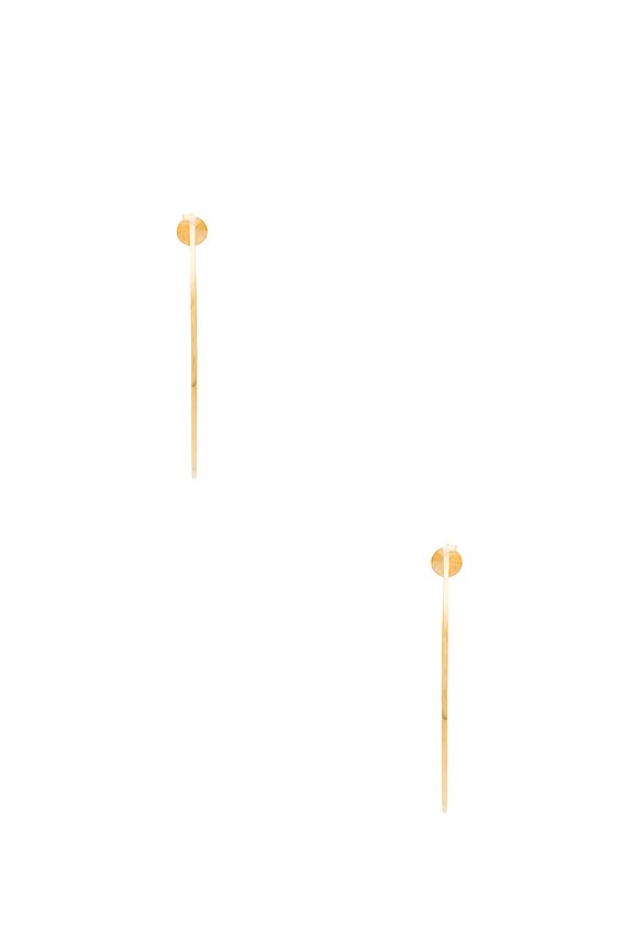 view 2 of 2 Flat Out Hoops in 14K Gold Plated