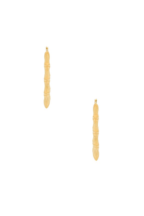 view 2 of 2 Square Bamboo Hoops in Gold