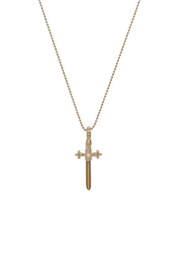 view 1 of 2 Dagger Cross Necklace in Gold