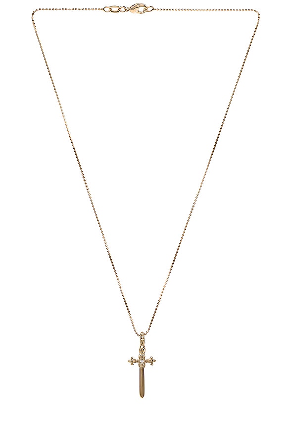 view 2 of 2 Dagger Cross Necklace in Gold