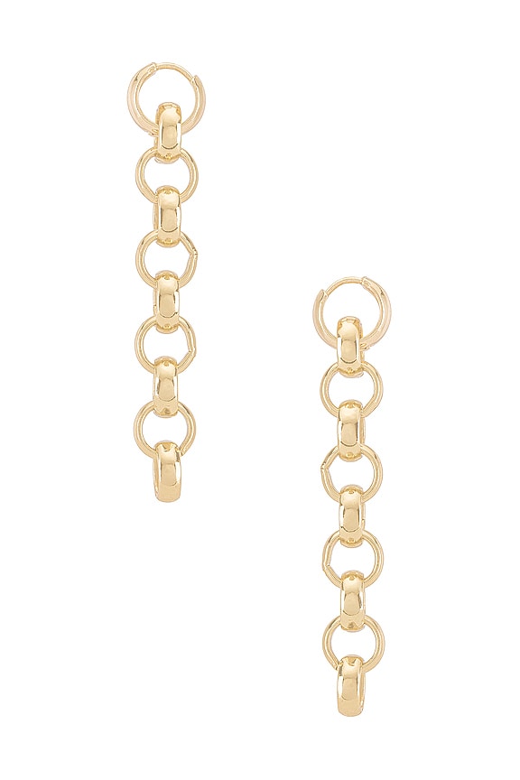 view 2 of 3 ROLL WITH IT 드랍 귀걸이 in Gold