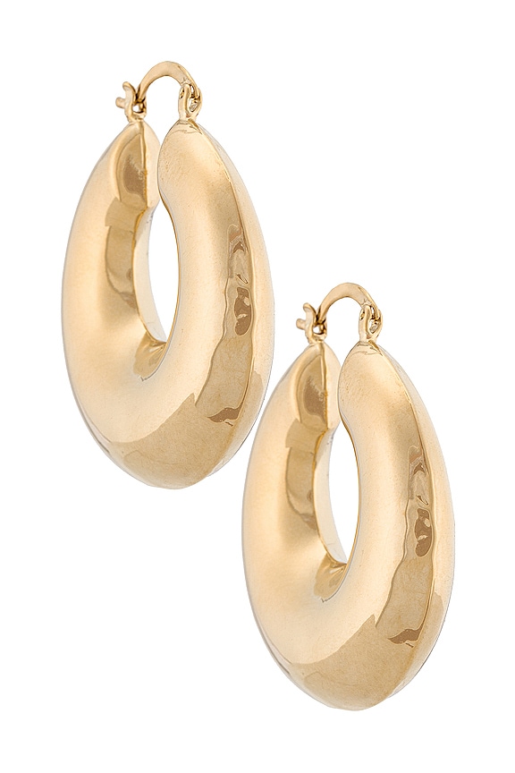 joolz by Martha Calvo Large Donut Hoops in Gold | REVOLVE