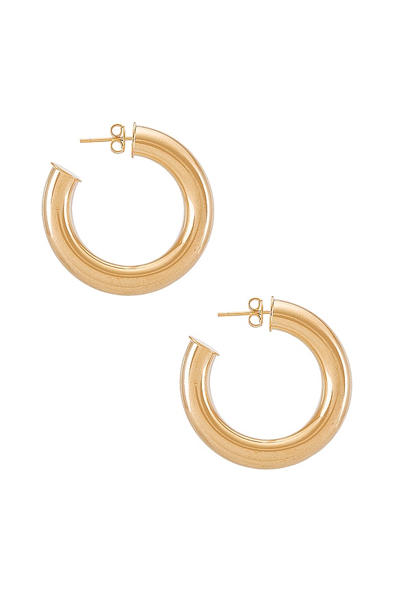 view 2 of 2 Tubular Hoops Earrings in Gold
