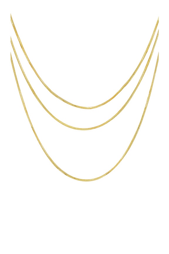 view 2 of 2 Kim Triple Choker in Gold