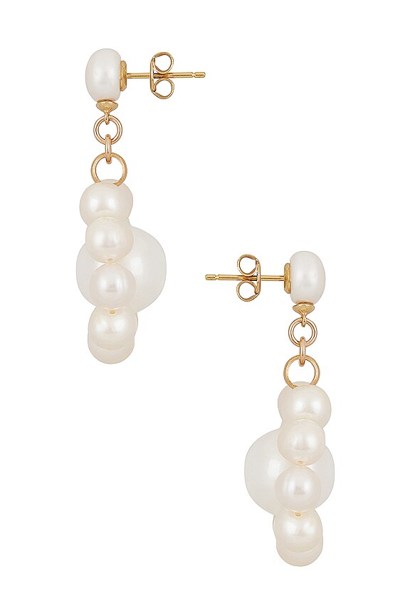 view 2 of 2 Pearl May Earrings in White