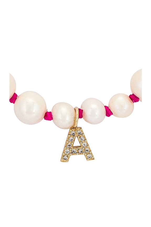 view 2 of 2 Cz Initial Pearl Necklace in Freshwater Pearls