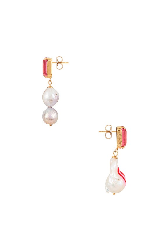 view 2 of 2 BOUCLES D'OREILLES EN CRISTAL HEART in Pink Crystal