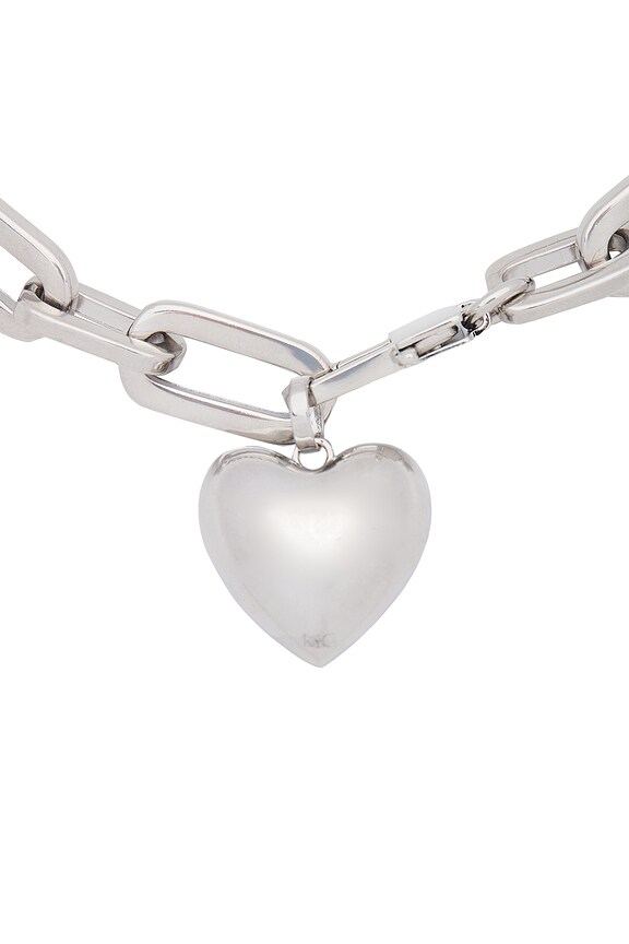 view 2 of 2 Heart Chain Necklace in Silver
