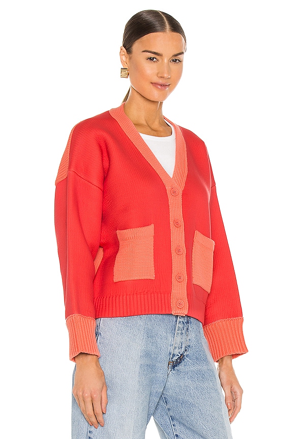 view 2 of 4 Crop Cardigan in Coral