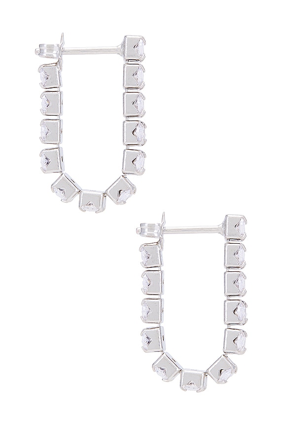 view 2 of 2 BOUCLES D'OREILLES NATALIE in 18k Rhodium Plated Brass