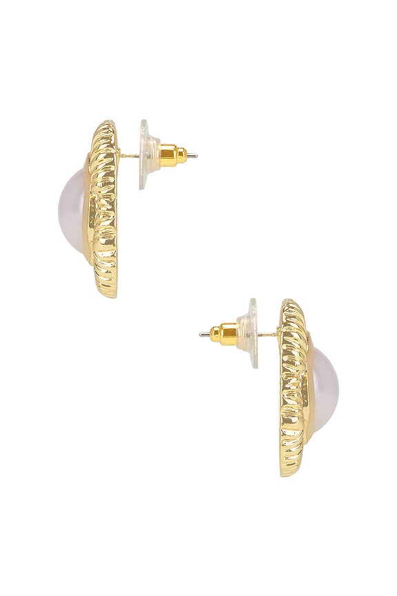 view 2 of 2 BOUCLES D'OREILLES PERLA in 14k Gold Plated Brass