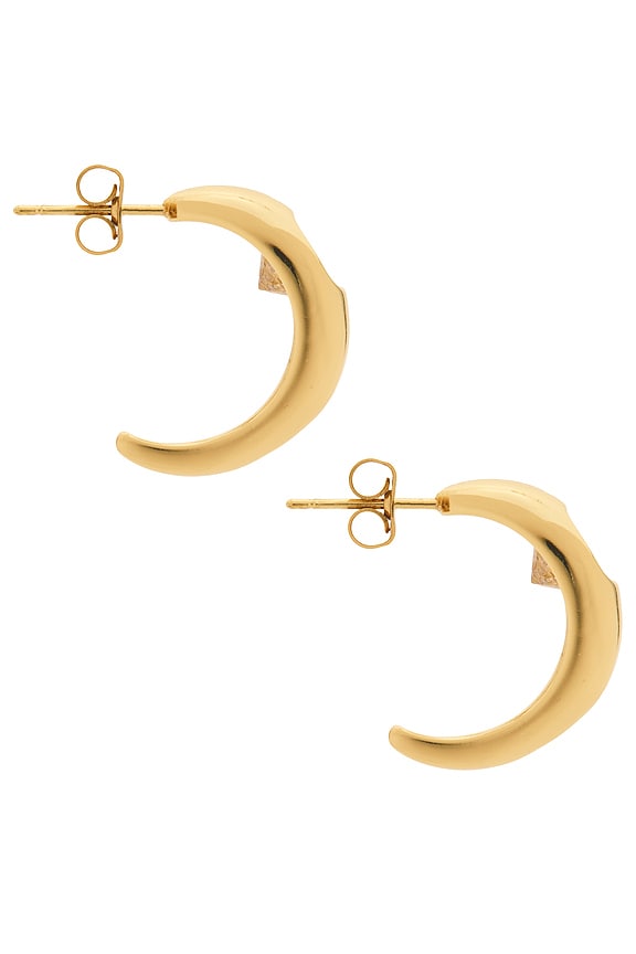 view 2 of 3 BOUCLES D'OREILLES OLIVIA in 14k Gold Plated Brass & CZ