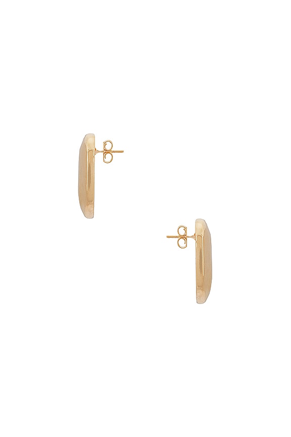 view 2 of 2 Organic Rectangle Earrings in 18k Gold Filled