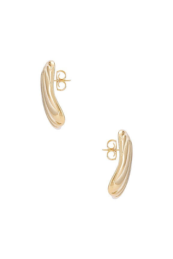 view 2 of 2 PENDIENTES CARRIE in Gold